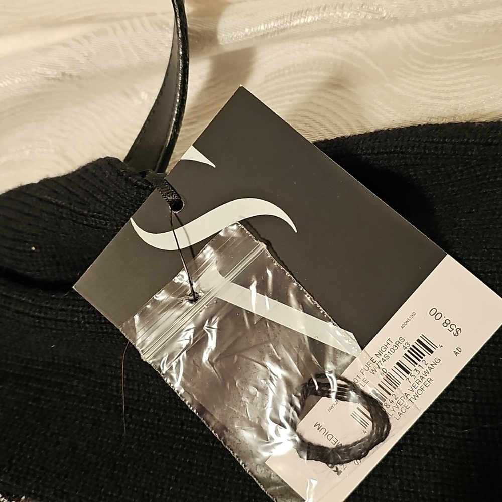 Simply Vera Vera Wang Black and White Graphic Long Sleeve Sweater - Picture 3 of 5